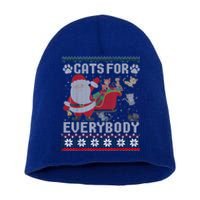 Christmas Cats For Everybody Ugly Sweater Funny Cute Gift Short Acrylic Beanie