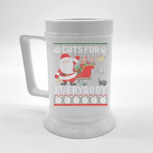 Christmas Cats For Everybody Ugly Sweater Funny Cute Gift Beer Stein