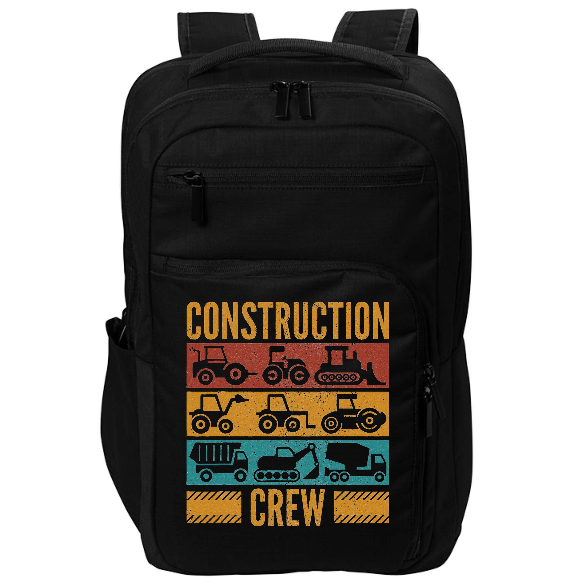 Construction Crew Funny Construction Worker Costume Birthday Impact Tech Backpack