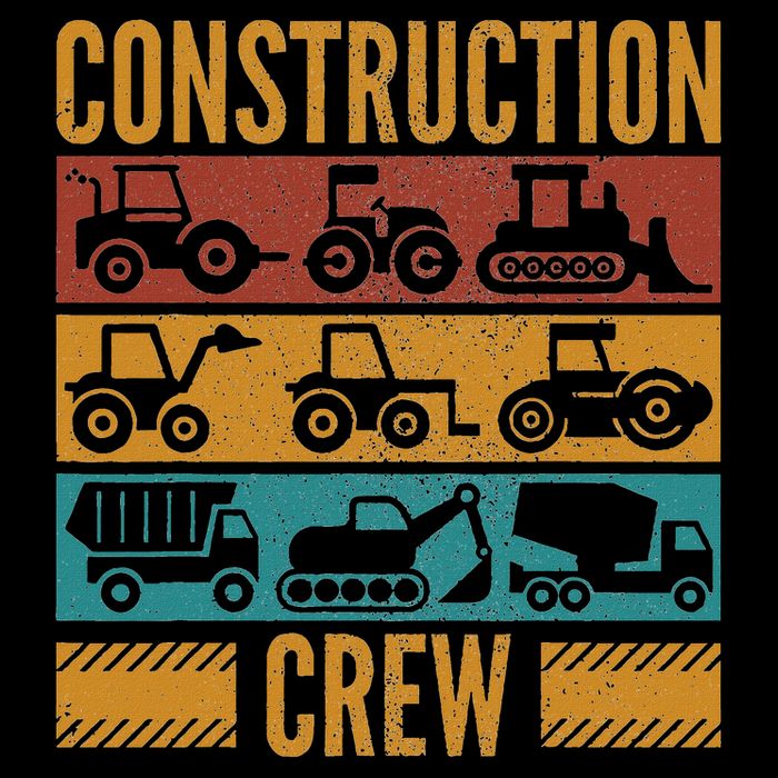 Construction Crew Funny Construction Worker Costume Birthday Bucket Hat