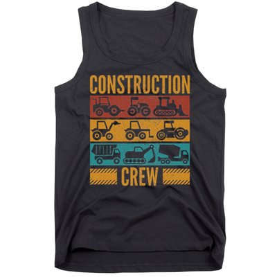 Construction Crew Funny Construction Worker Costume Birthday Tank Top