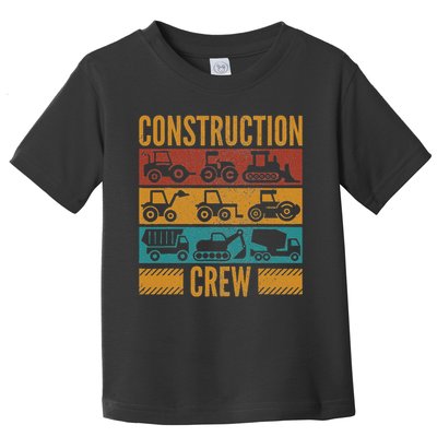 Construction Crew Funny Construction Worker Costume Birthday Toddler T-Shirt