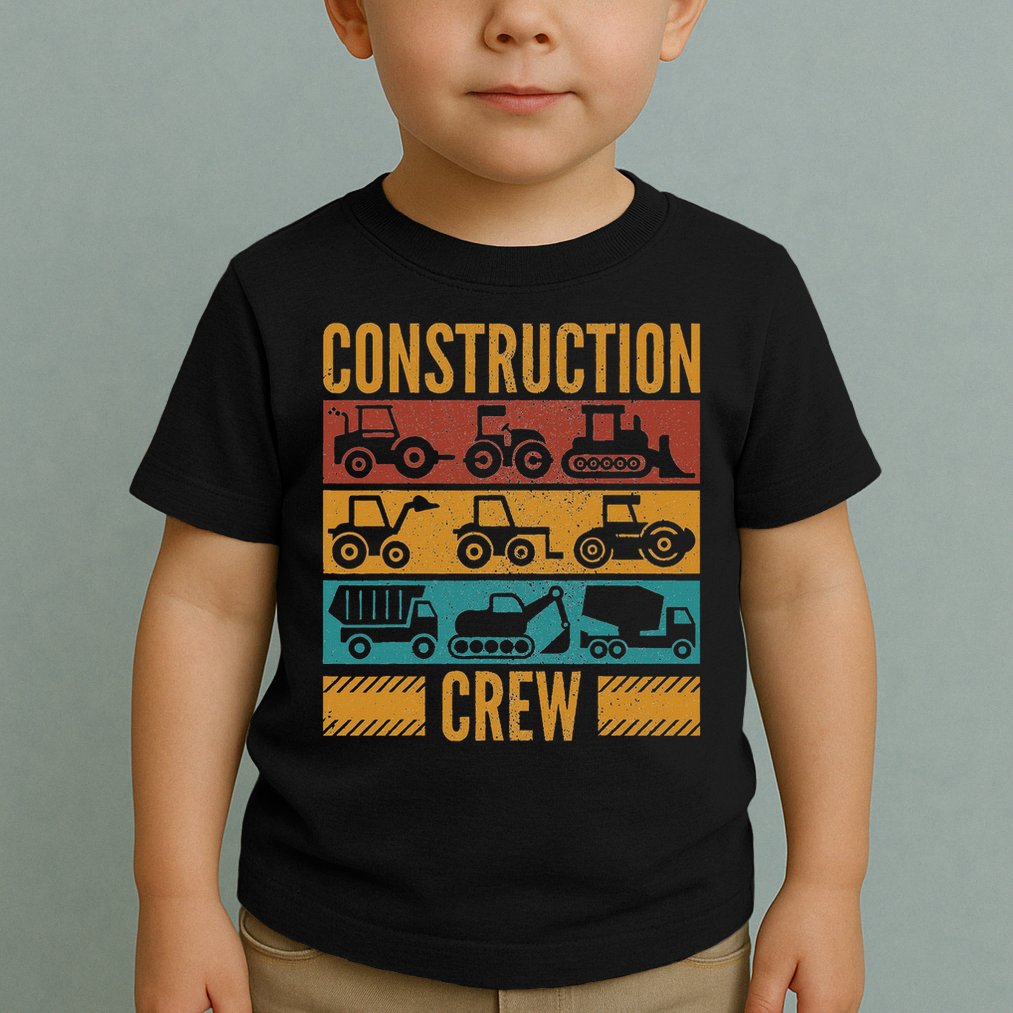 Construction Crew Funny Construction Worker Costume Birthday Toddler T-Shirt
