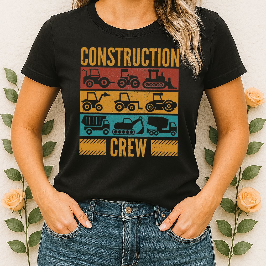 Construction Crew Funny Construction Worker Costume Birthday Womens T-Shirt