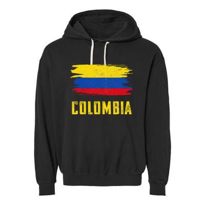 Colombia Columbian Flag Colombia Garment-Dyed Fleece Hoodie