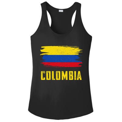 Colombia Columbian Flag Colombia Ladies PosiCharge Competitor Racerback Tank