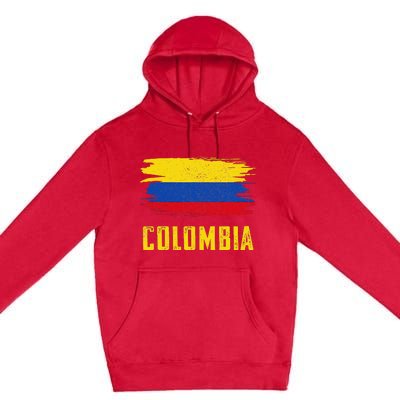 Colombia Columbian Flag Colombia Premium Pullover Hoodie