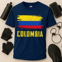 Colombia Columbian Flag Colombia Cooling Performance Crew T-Shirt