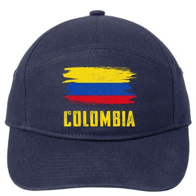 Colombia Columbian Flag Colombia 7-Panel Snapback Hat