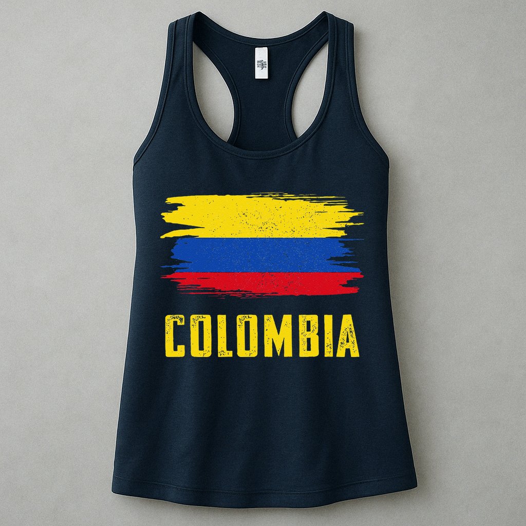 Colombia Columbian Flag Colombia Womens Tank Top