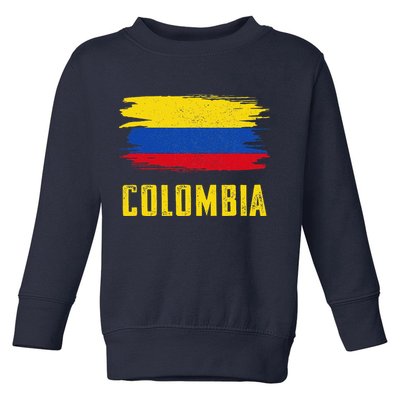 Colombia Columbian Flag Colombia Toddler Sweatshirt