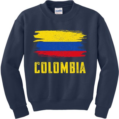 Colombia Columbian Flag Colombia Kids Sweatshirt