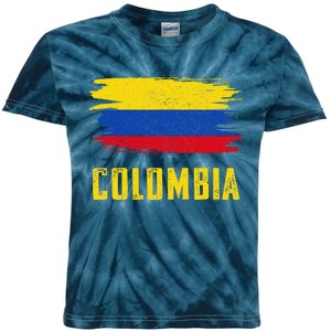 Colombia Columbian Flag Colombia Kids Tie-Dye T-Shirt