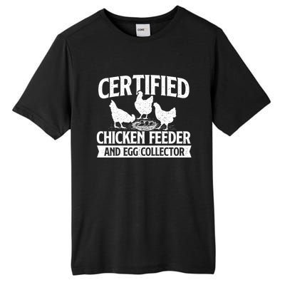 Certified Chicken Feeder And Egg Collector Chicken Farm Tall Fusion ChromaSoft Performance T-Shirt