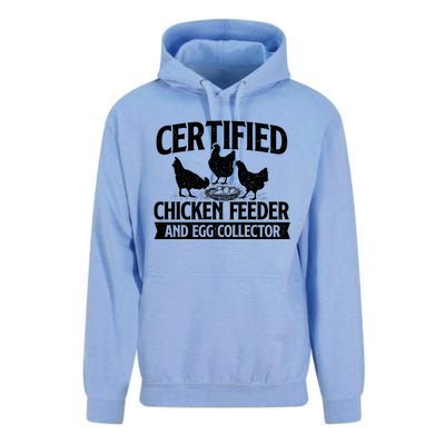 Certified Chicken Feeder And Egg Collector Chicken Farm Unisex Surf Hoodie