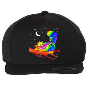 Cheshire Cat Face Grin Clothes Wool Snapback Cap