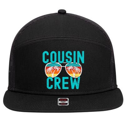 Cousin Crew Family Vacation Summer Vacation Beach Sunglasses 7 Panel Mesh Trucker Snapback Hat