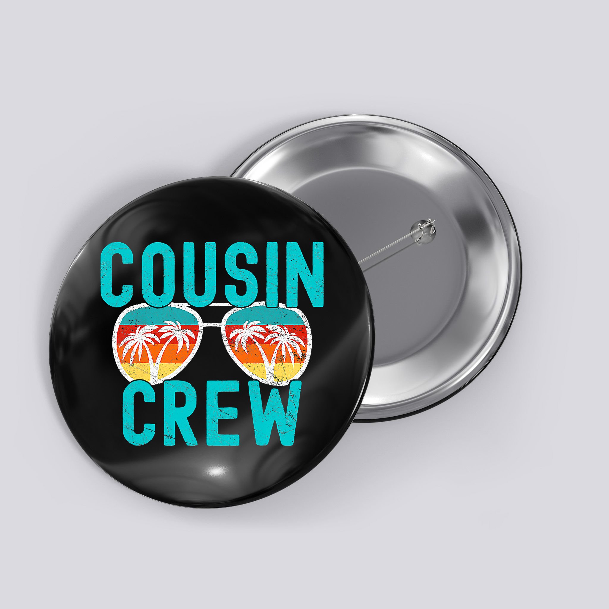 Cousin Crew Family Vacation Summer Vacation Beach Sunglasses Button