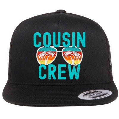 Cousin Crew Family Vacation Summer Vacation Beach Sunglasses Flat Bill Trucker Hat