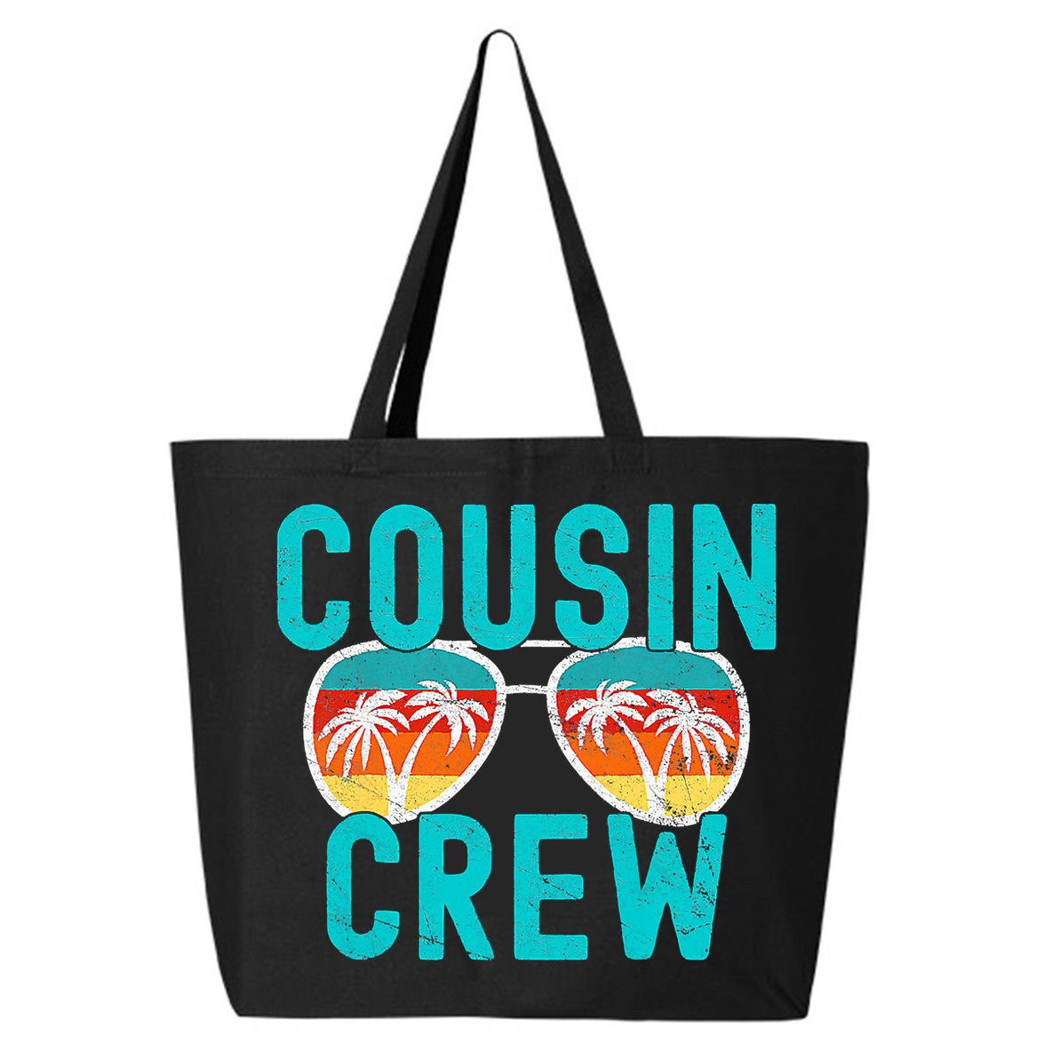 Cousin Crew Family Vacation Summer Vacation Beach Sunglasses 25L Jumbo Tote