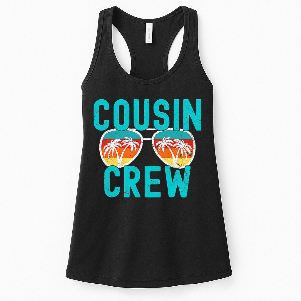 Cousin Crew Family Vacation Summer Vacation Beach Sunglasses Womens Tank Top