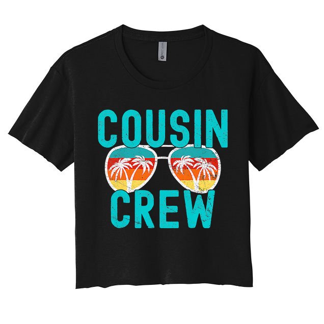 Cousin Crew Family Vacation Summer Vacation Beach Sunglasses Crop Top