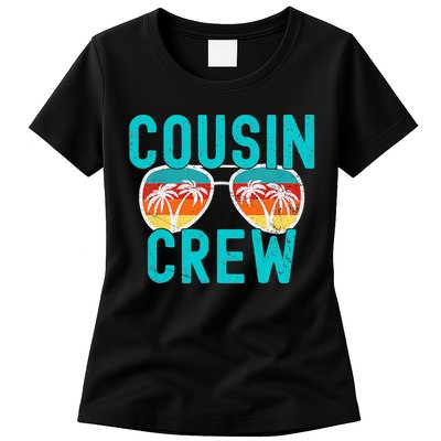 Cousin Crew Family Vacation Summer Vacation Beach Sunglasses Womens T-Shirt
