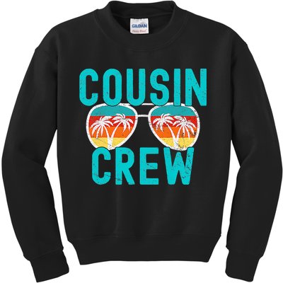 Cousin Crew Family Vacation Summer Vacation Beach Sunglasses Kids Sweatshirt