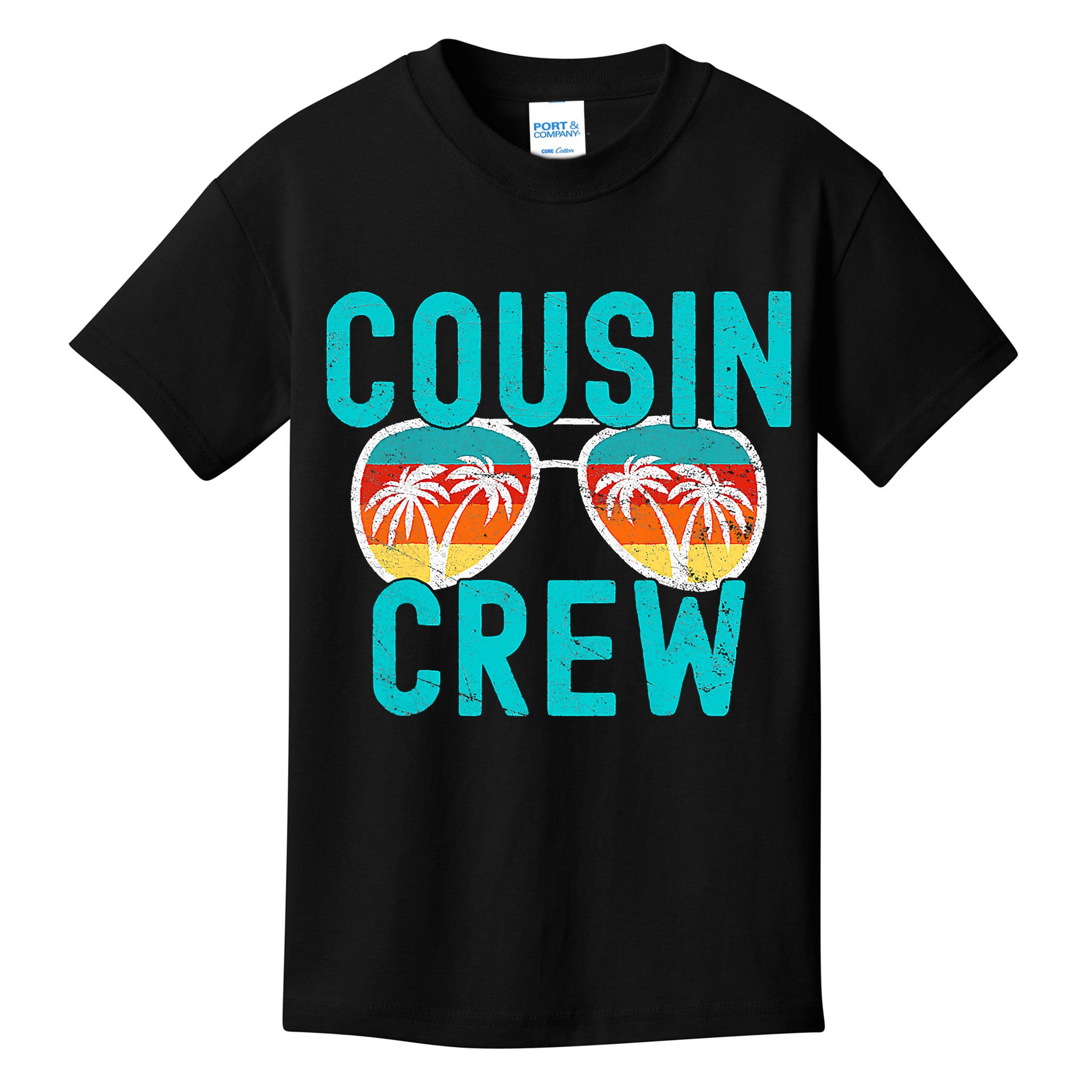 Cousin Crew Family Vacation Summer Vacation Beach Sunglasses Kids T-Shirt
