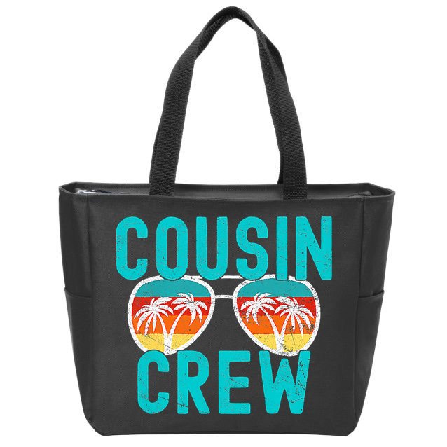 Cousin Crew Family Vacation Summer Vacation Beach Sunglasses Zip Tote Bag