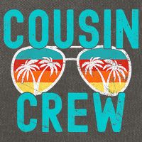 Cousin Crew Family Vacation Summer Vacation Beach Sunglasses Cotton Canvas Backpack