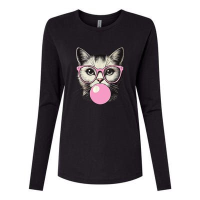 Cute Cat For Women Funny Cat Lovers Womens Cotton Relaxed Long Sleeve T-Shirt