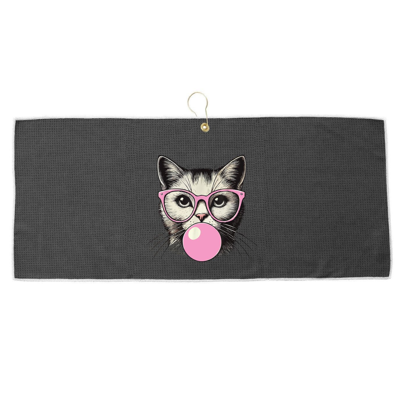 Cute Cat For Women Funny Cat Lovers Large Microfiber Waffle Golf Towel