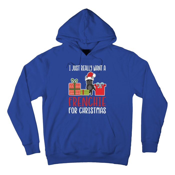 Cute Christmas French Bulldog Owner I Want A Frenchie Gift Hoodie