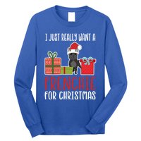 Cute Christmas French Bulldog Owner I Want A Frenchie Gift Long Sleeve Shirt