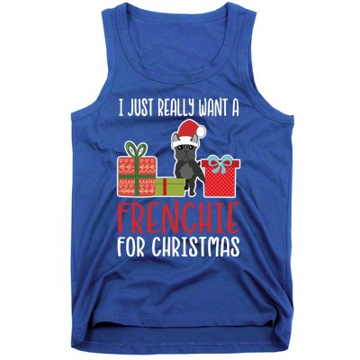 Cute Christmas French Bulldog Owner I Want A Frenchie Gift Tank Top