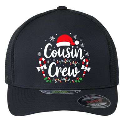 Cousin Crew Family Outfit Holiday Gift Funny Christmas Flexfit Unipanel Trucker Cap