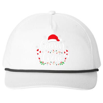 Cousin Crew Family Outfit Holiday Gift Funny Christmas Snapback Five-Panel Rope Hat