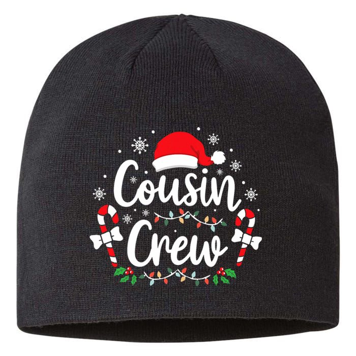 Cousin Crew Family Outfit Holiday Gift Funny Christmas Sustainable Beanie