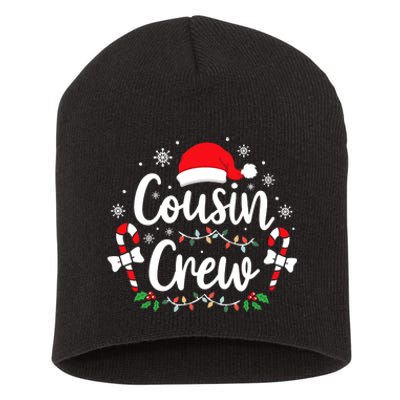 Cousin Crew Family Outfit Holiday Gift Funny Christmas Short Acrylic Beanie