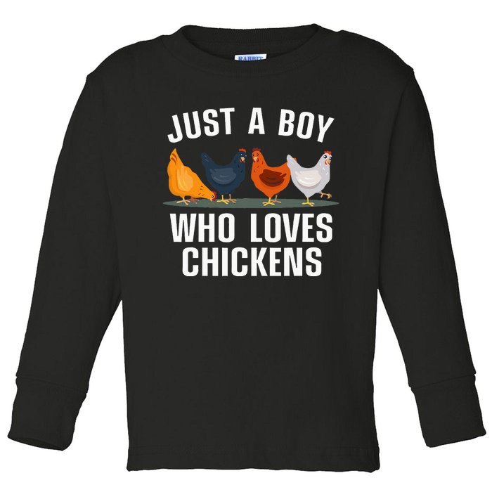 Cute Chicken Farming Chicken Lover Toddler Long Sleeve Shirt