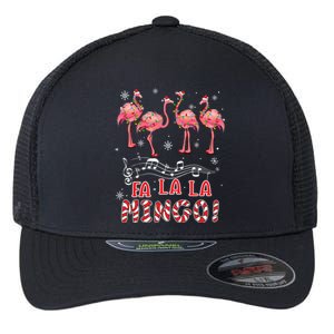 Candy Cane Flamingoes Fa La La Mingo Flamingo Christmas Great Gift Flexfit Unipanel Trucker Cap