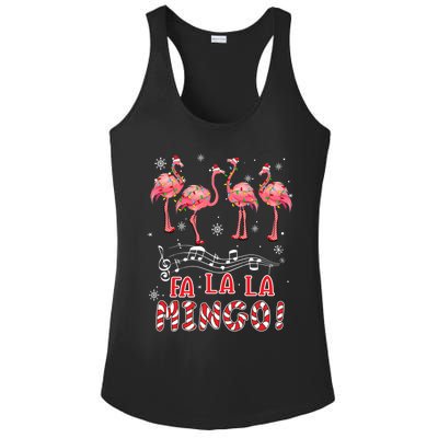 Candy Cane Flamingoes Fa La La Mingo Flamingo Christmas Great Gift Ladies PosiCharge Competitor Racerback Tank