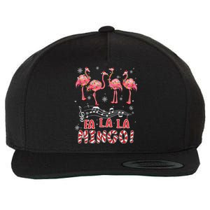 Candy Cane Flamingoes Fa La La Mingo Flamingo Christmas Great Gift Wool Snapback Cap