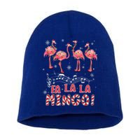 Candy Cane Flamingoes Fa La La Mingo Flamingo Christmas Great Gift Short Acrylic Beanie