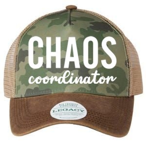 Chaos Coordinator Funny Gift Funny Sarcastic Mom Life Gift Legacy Tie Dye Trucker Hat