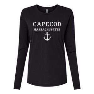 Cape Code Funny Gift Nautical Hooded Cool Gift Massachusetts Womens Cotton Relaxed Long Sleeve T-Shirt