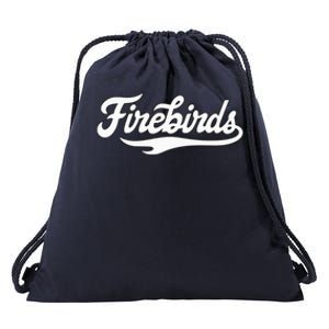 Carthage College Firebirds Classic Athletic Script Throwback Drawstring Bag