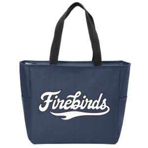 Carthage College Firebirds Classic Athletic Script Throwback Zip Tote Bag