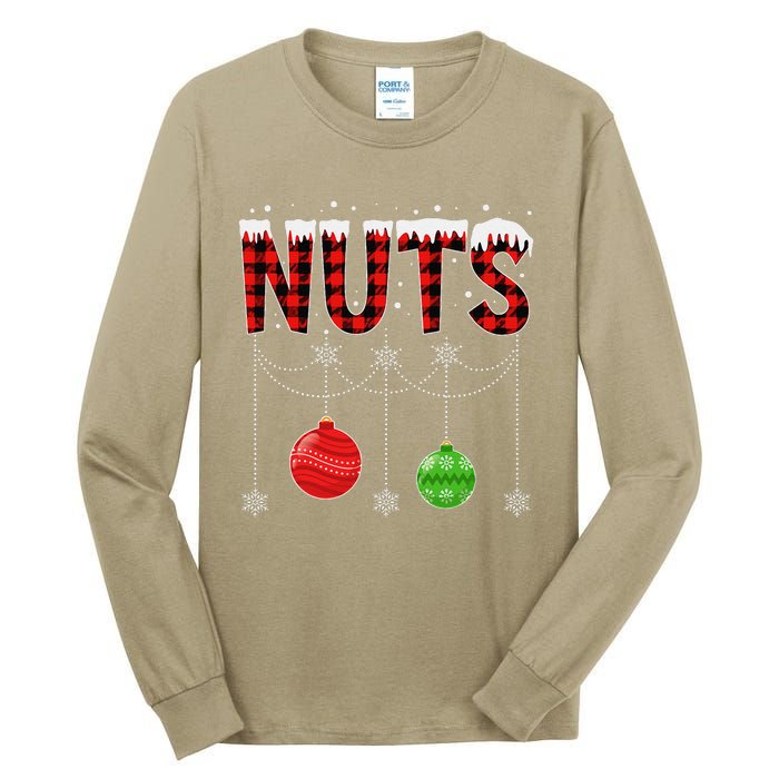 ChestNuts Christmas Funny Matching Couple Outfit Nuts Tall Long Sleeve T-Shirt